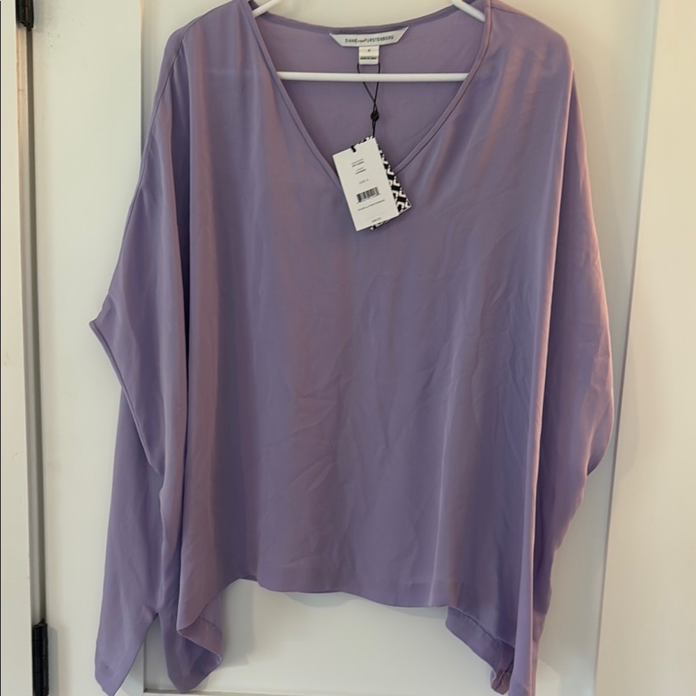 Diane Von Furstenberg Adria Lavender top